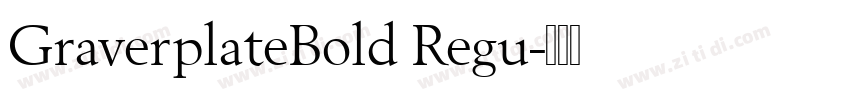 GraverplateBold Regu字体转换